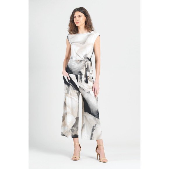 Clara Sunwoo Cap Sleeve Summer Top Side Tie Size L Watercolor NWT - Picture 6 of 6